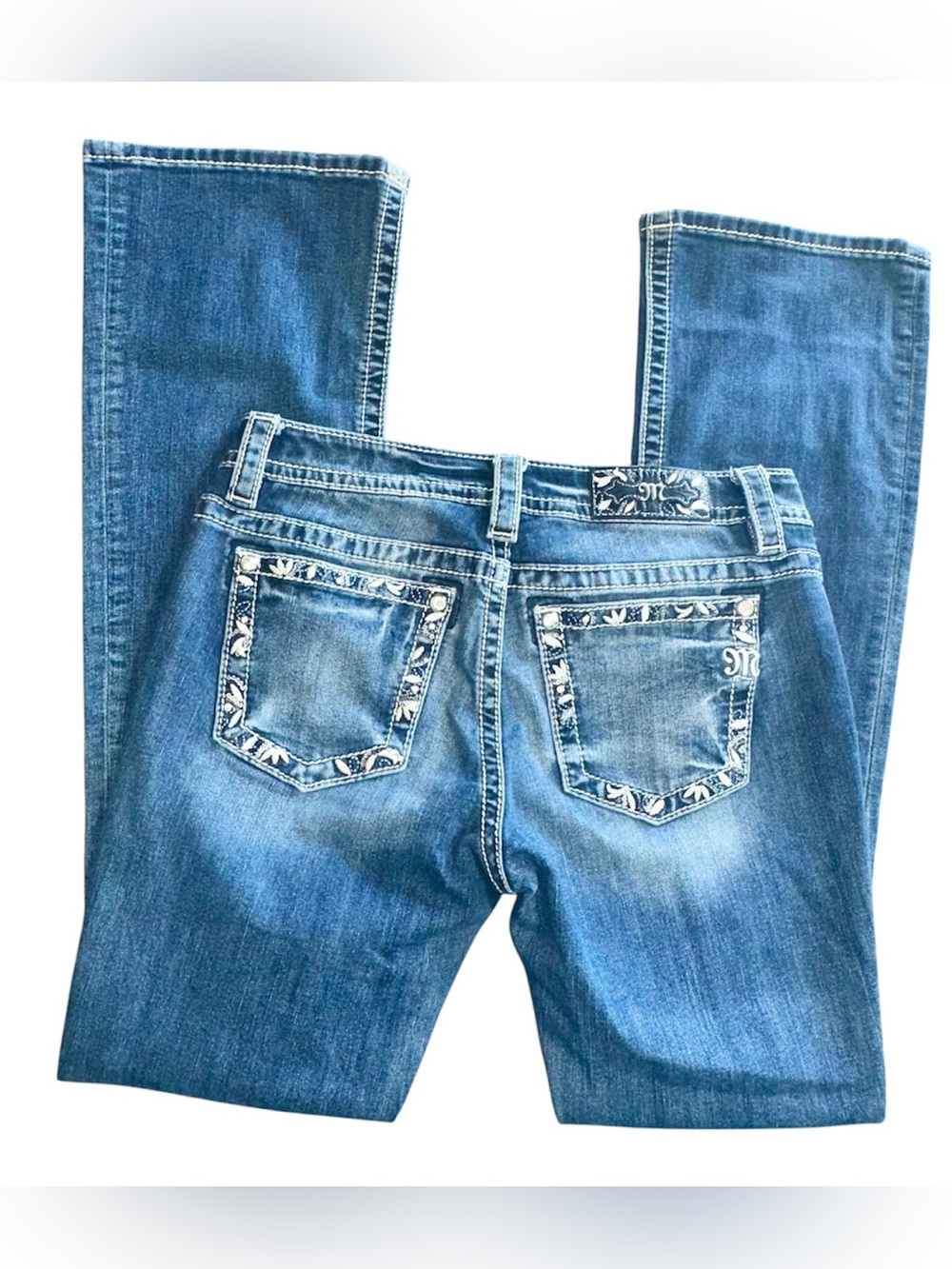 Miss Me Western Floral Border Bootcut Jeans!